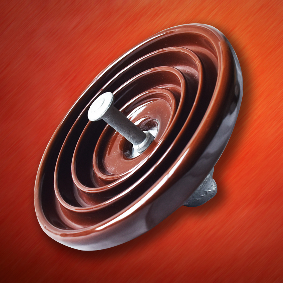 35kN普通型悬式瓷绝缘子棕色B